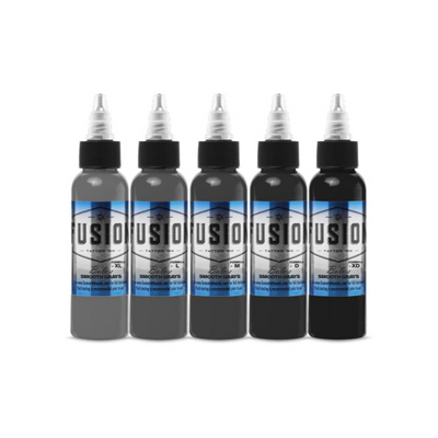 Fusion Ink - Bolo Smooth Gray 5 Color Palette Signature Set