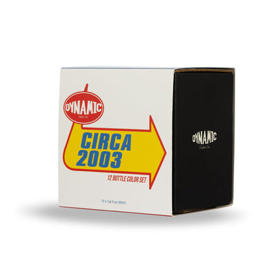 Juego de 12 colores de tinta para tatuajes Dynamic Circa 2003, botellas de 1 oz