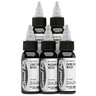 Eternal Tattoo Ink - Graywash Set 5 Bottles