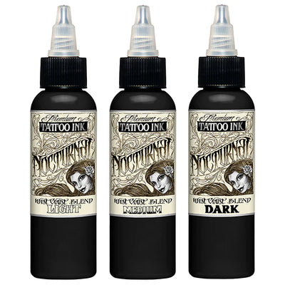 Nocturnal Tattoo Ink - West Coast Blend Grey Wash Set - 3 Bottles