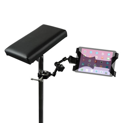 Holder For Tablet Pad Mounted To The Arm Rest