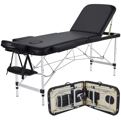 Wide Massage & Tattoo Table | Portable, Height-Adjustable | Ideal for Eyelash Extensions, Tattoo & More