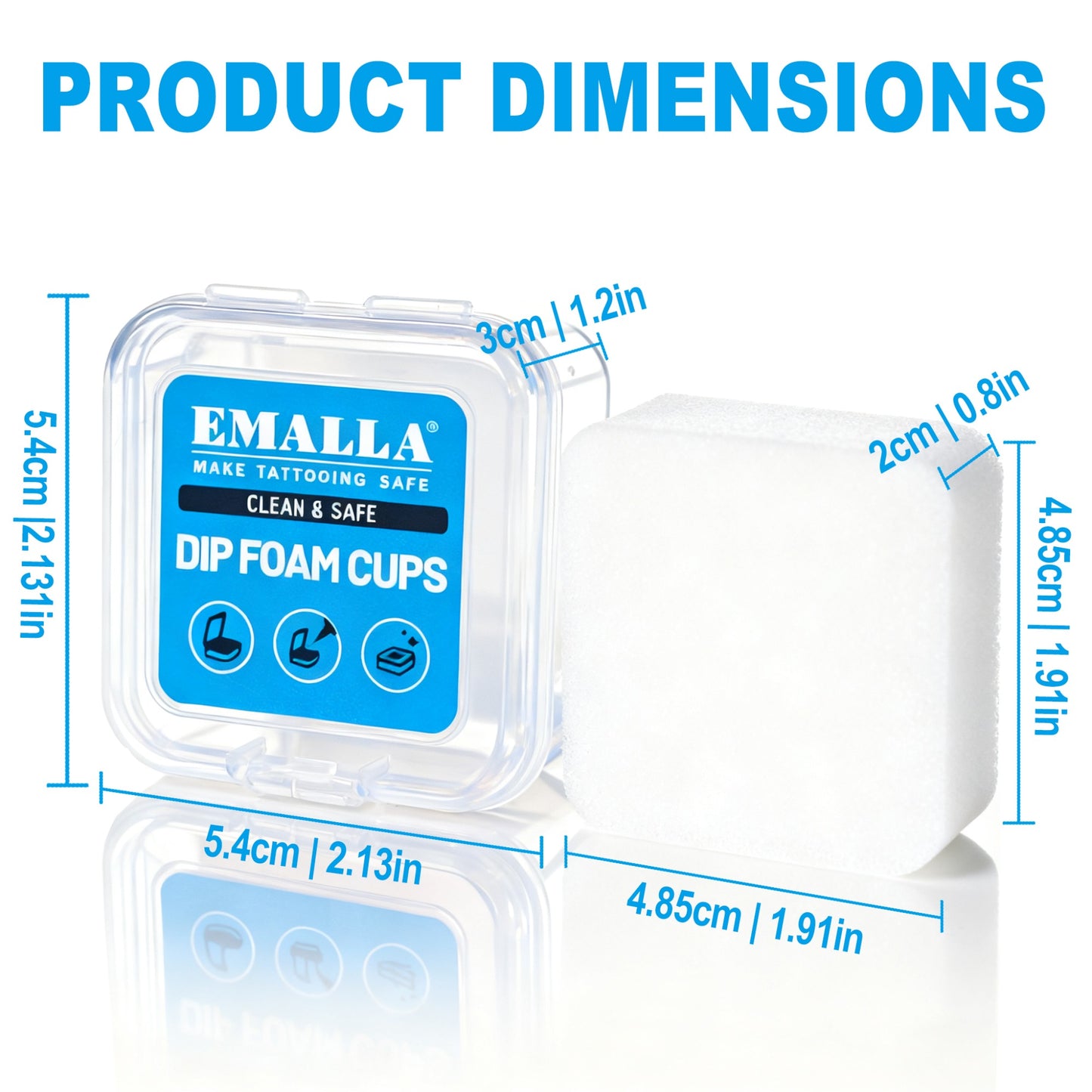 EMALLA Tattoo Dip Foam Cups (20pcs)