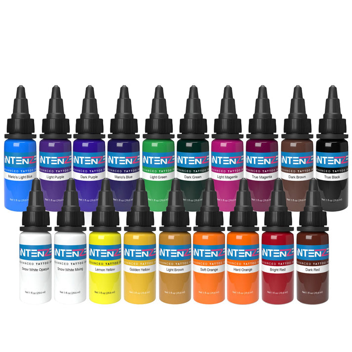 Intenze Tattoo Ink Basic 19 Colors Set