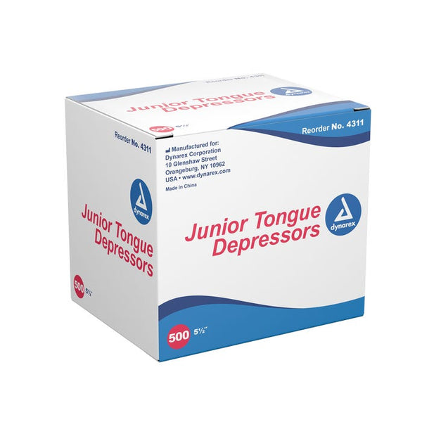 Dynarex Sterile Tongue Depressors sealed in individual peel-down pouches