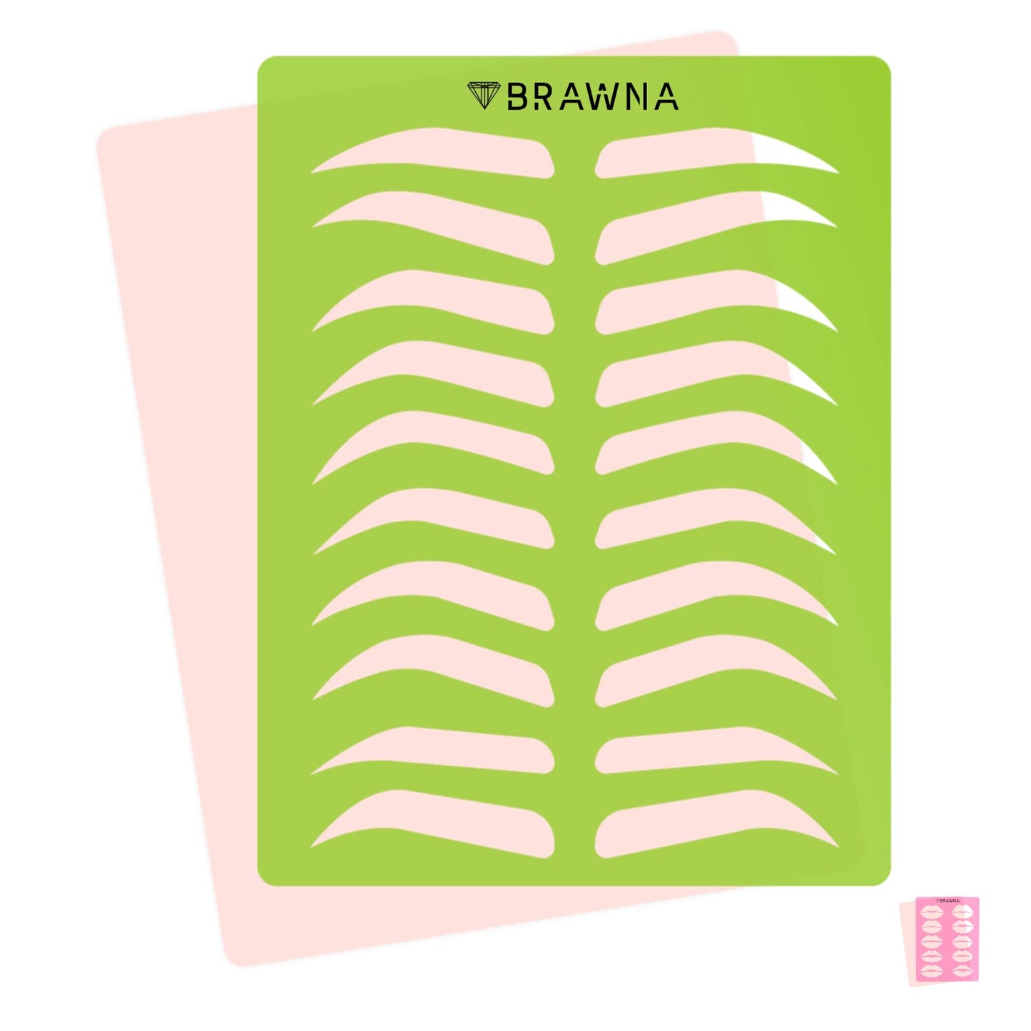 Eyebrow Practice Stencil (10 Brow Shapes)