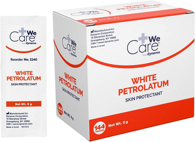 Dynarex White Petrolatum Jelly Ointment Foilpacks - Case of 144 pcs
