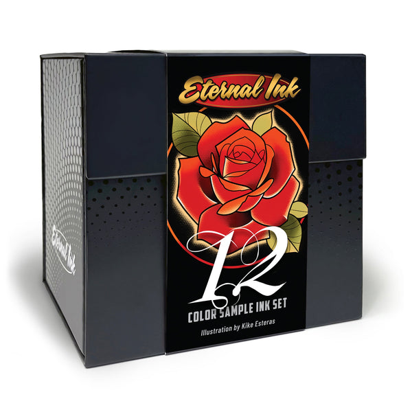 Eternal Tattoo Ink - Sample 12 Bottle Set - Primary Colors