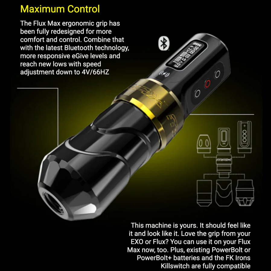 FK Irons Flux Max Gold Stealth w/ 1 PowerBolt II
