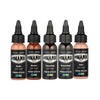 Dynamic Tattoo Ink Platinum Flesh Set 1 oz Bottles - 5 Colors
