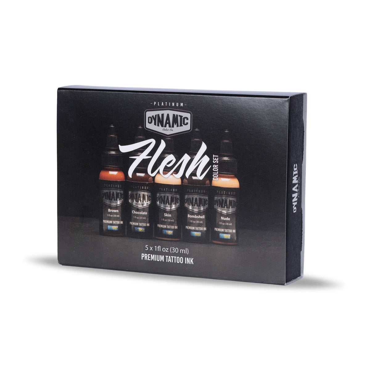 Dynamic Tattoo Ink Platinum Flesh Set 1 oz Bottles - 5 Colors