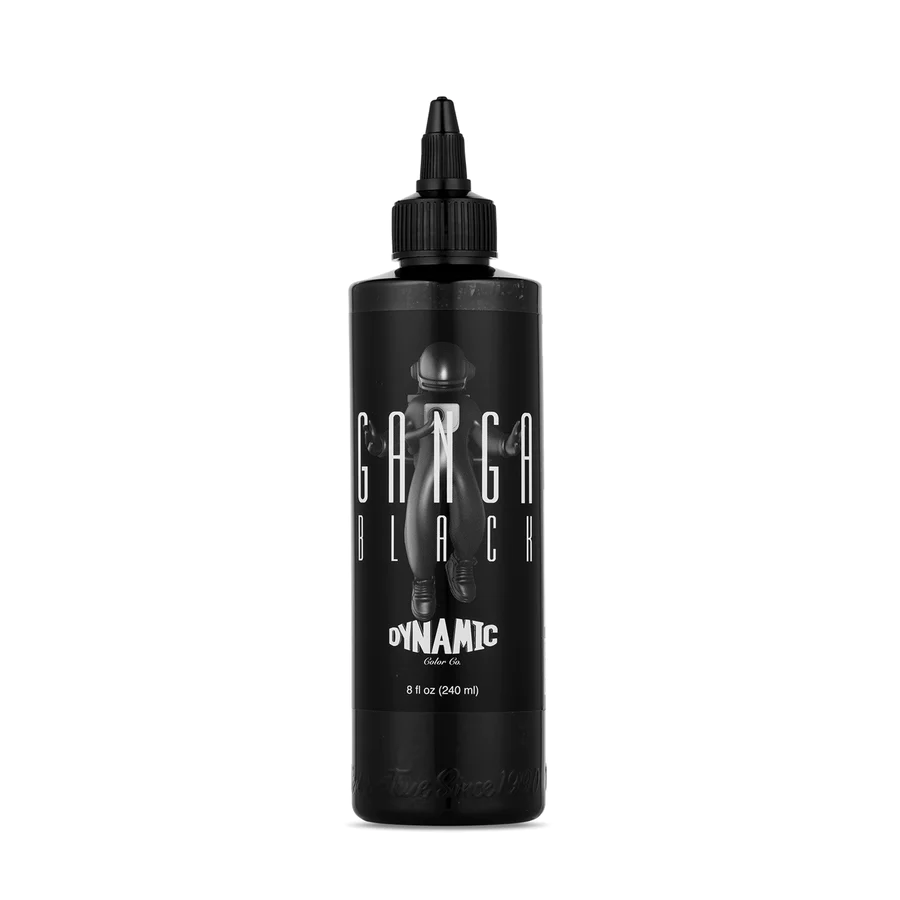 Dynamic Ganga Black Tattoo Ink - 8oz Bottle