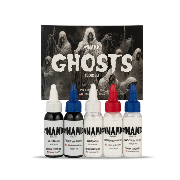 Dynamic Tattoo Ink Ghosts Set 1 oz Bottles - 5 Colors