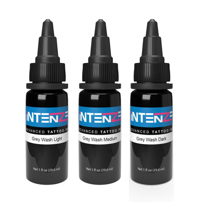 Intenze Tattoo Ink - Grey Wash Set
