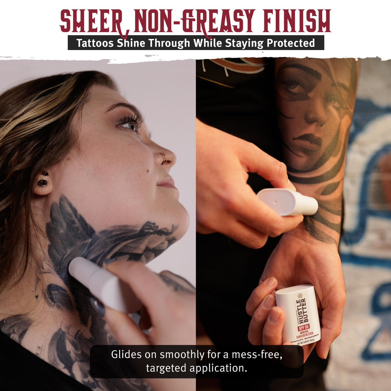 Hustle Butter Mineral Sunscreen Stick SPF 50 - 0.68 oz