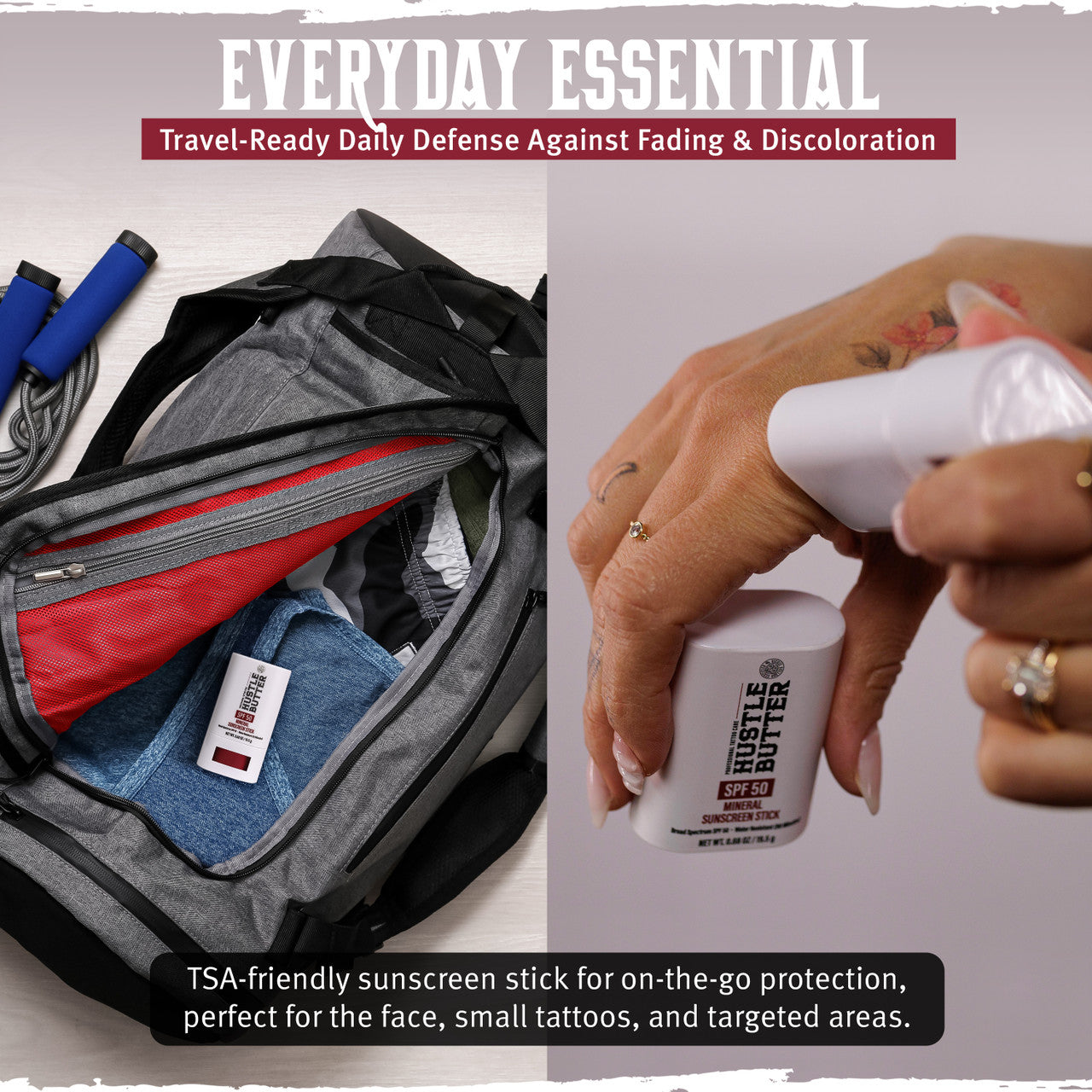 Hustle Butter Mineral Sunscreen Stick SPF 50 - 0.68 oz