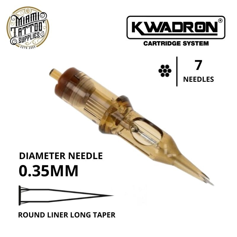 Kwadron Tattoo Cartridge Needle 7RL - #12 Diameter - Long Taper