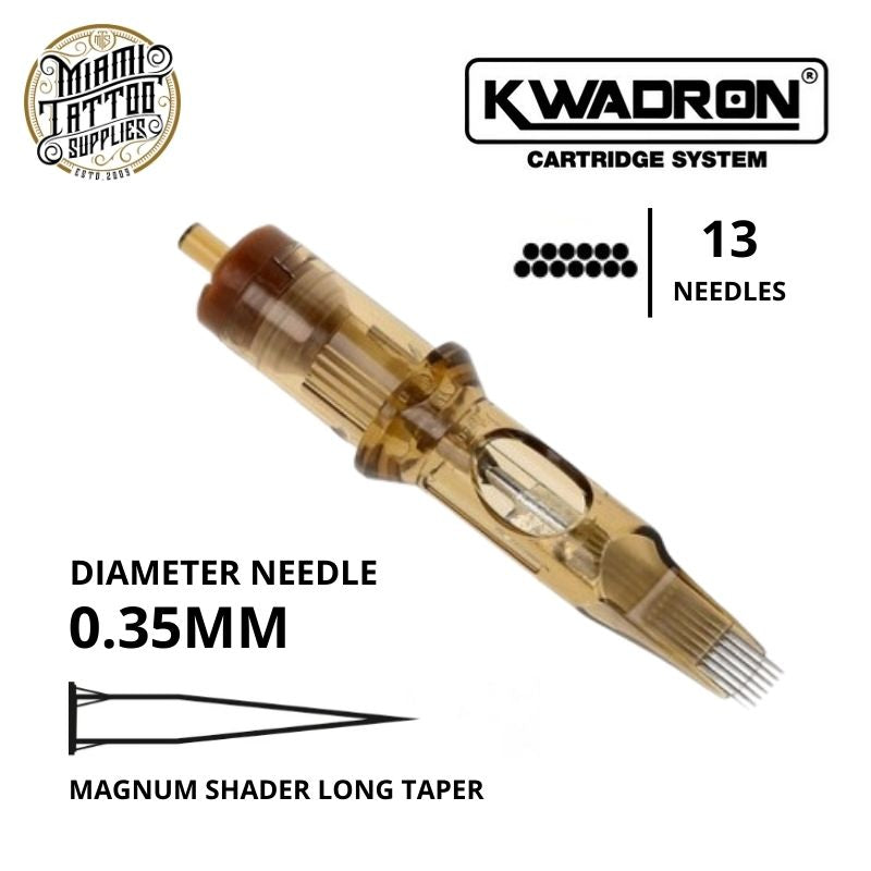 Kwadron Tattoo Cartridge Needle 13M - #12 Diameter - Long Taper