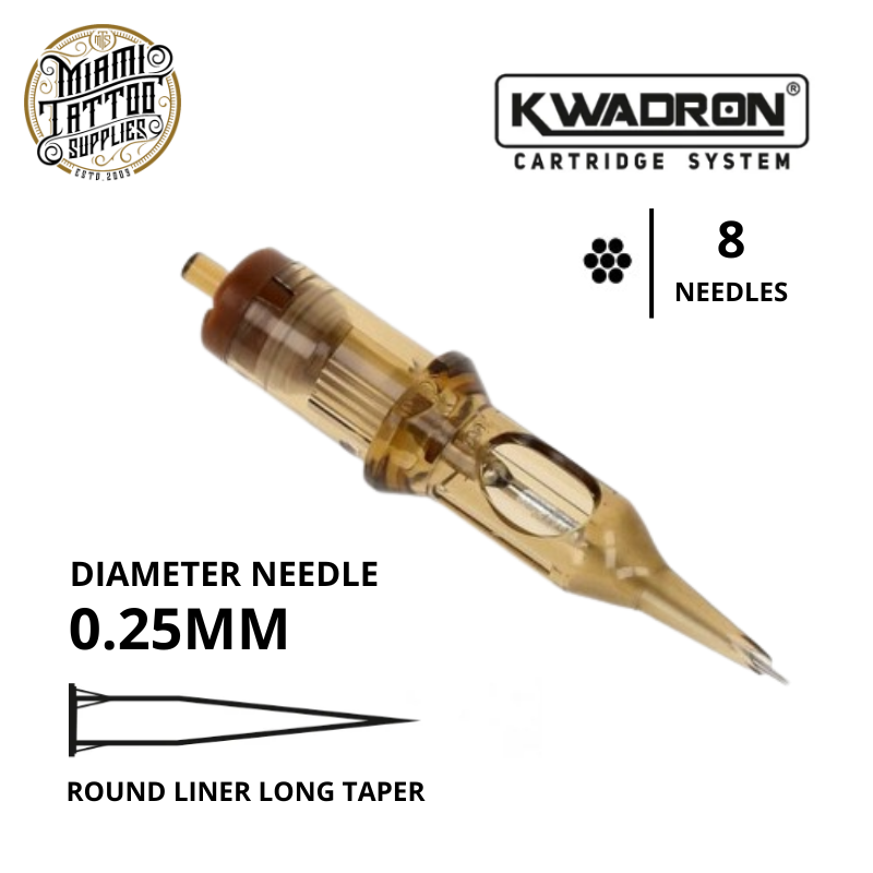 Kwadron Cartridge Needles - Round Liner (RL) Tattoo Cartridges 20pcs