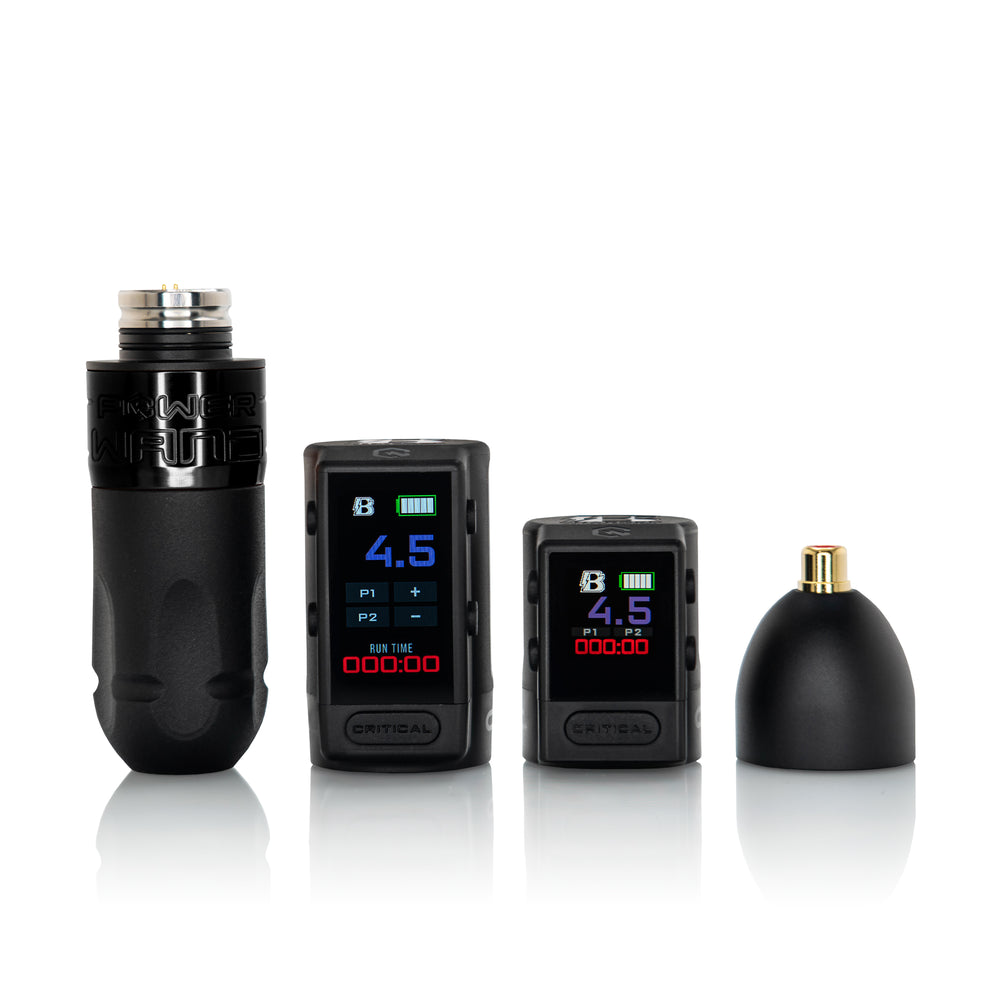 Bishop Power Wand with Advanced Battery Critical X Wireless Tattoo Machine  - Liner 5.0 mm - Full Set