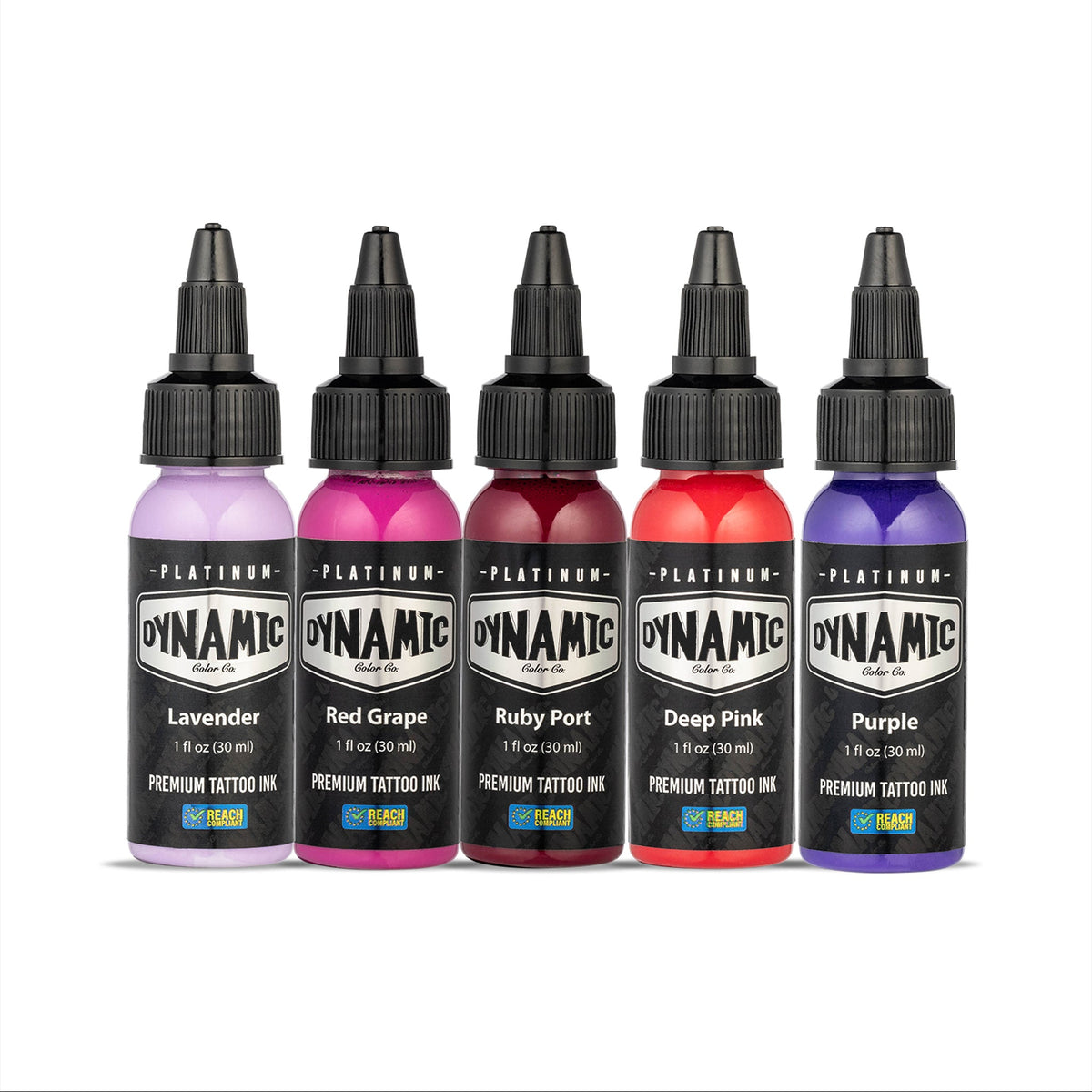 Dynamic Tattoo Ink Lush Set 1oz Bottles - 5 Colors