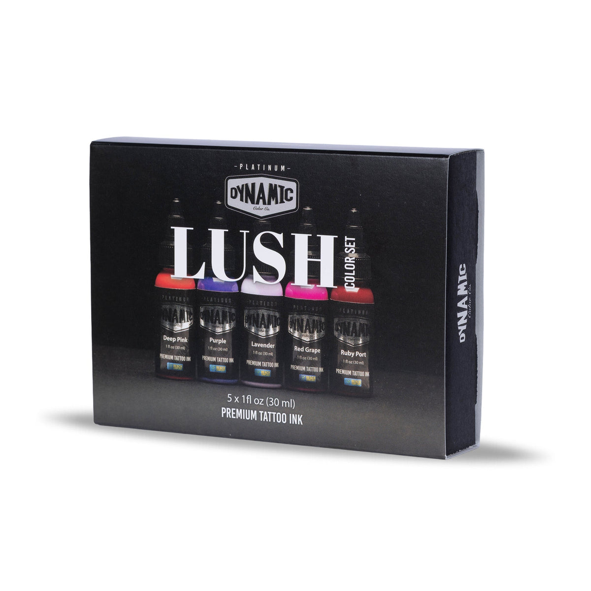 Dynamic Tattoo Ink Lush Set 1oz Bottles - 5 Colors