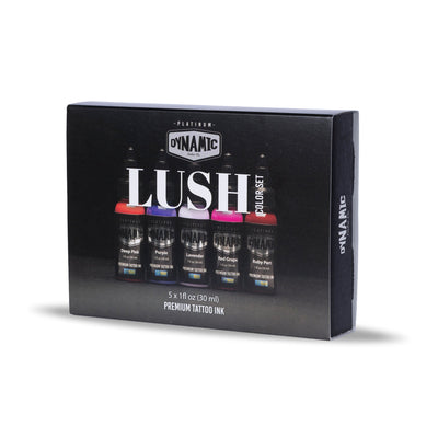 Dynamic Tattoo Ink Lush Set 1oz Bottles - 5 Colors