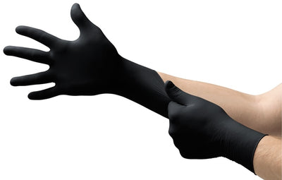 GYAA Latex Gloves Powder-Free Black