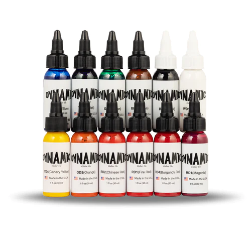 Dynamic OG Tattoo Ink 12 Color Set 1 oz. Bottles