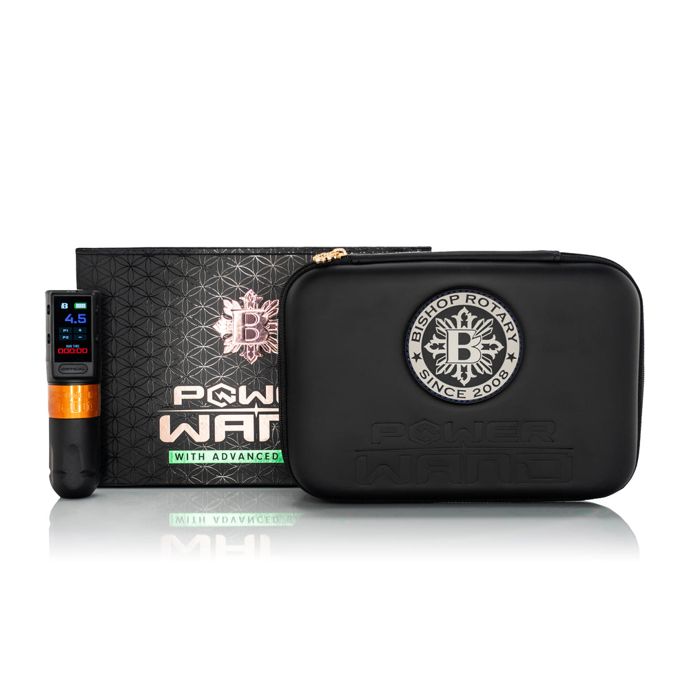 Bishop Power Wand with Advanced Battery Critical X Wireless Tattoo Machine  - Packer 4.2 - Full Set