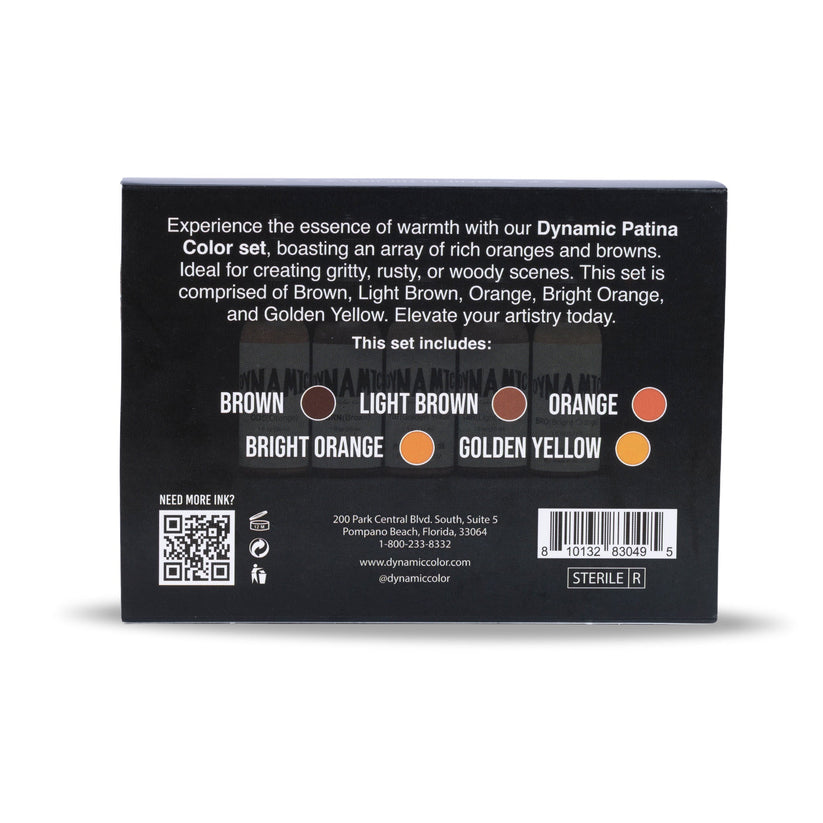 Dynamic Tattoo Ink Patina Set 1oz Bottles - 5 Colors