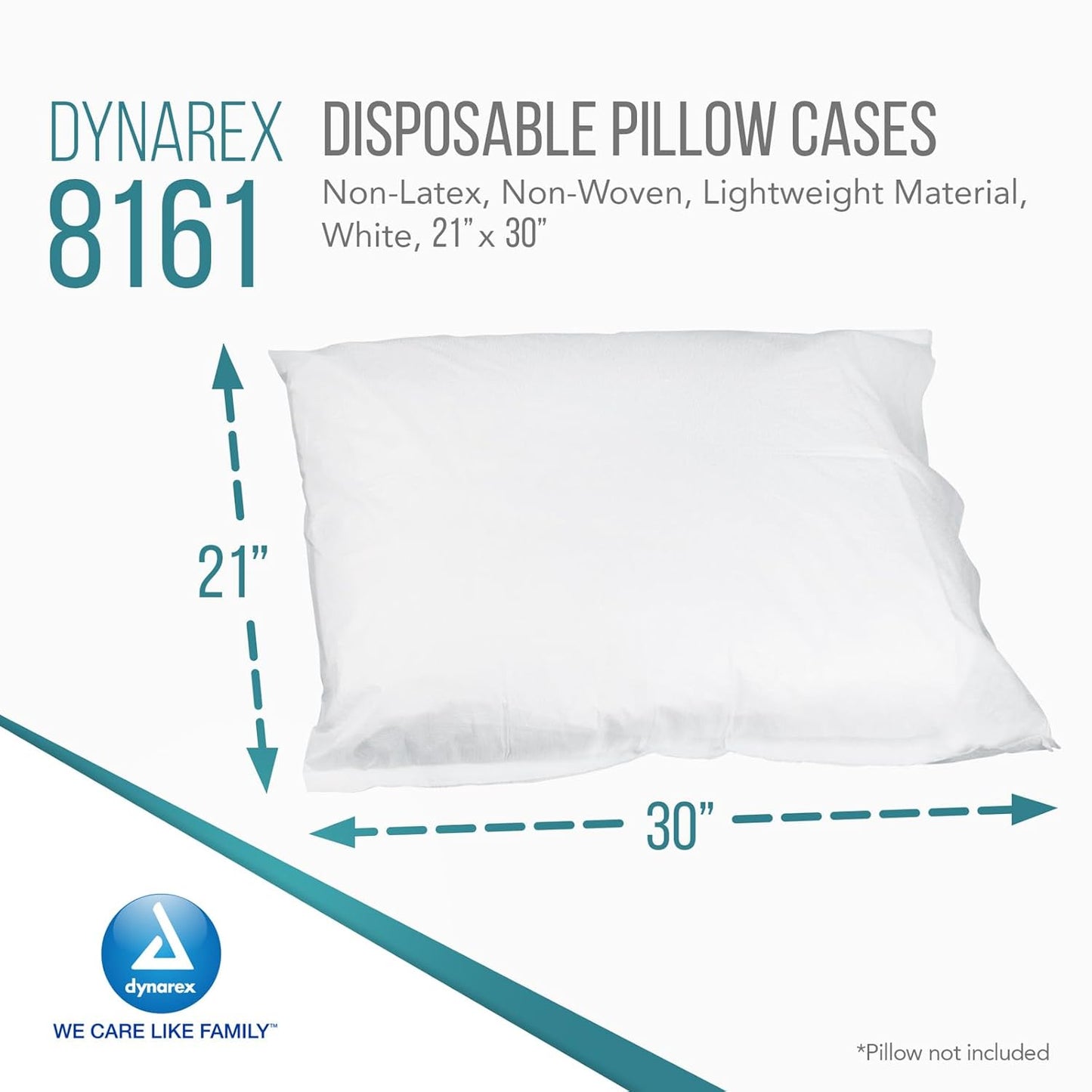 Dynarex Pillow Cases White 21" x 30" -  100/cs