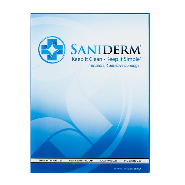 Saniderm Tattoo Aftercare Artist Pack - 6" x 8 " 25 Count