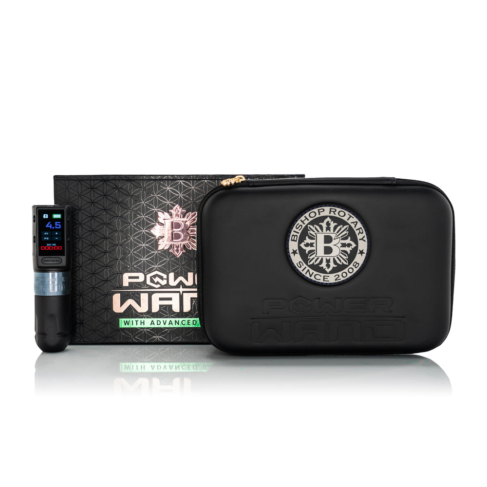 Bishop Power Wand with Advanced Battery Critical X Wireless Tattoo Machine  - Shader 3.5mm - Full Set