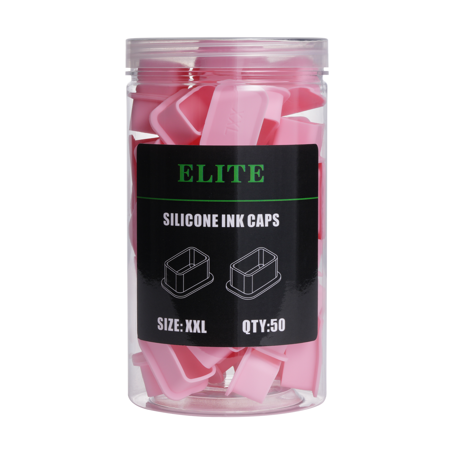 ELITE Silicone Ink Caps XXL - Rectangle Shape