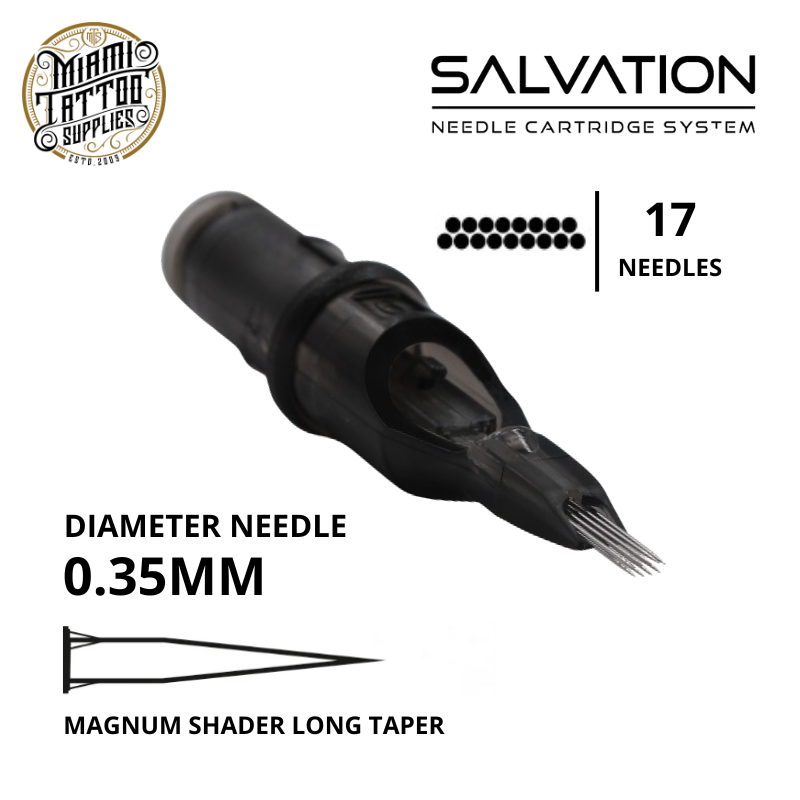 Salvation Cartridge Tattoo Needles 17MAG - #12 Diameter - Long Taper