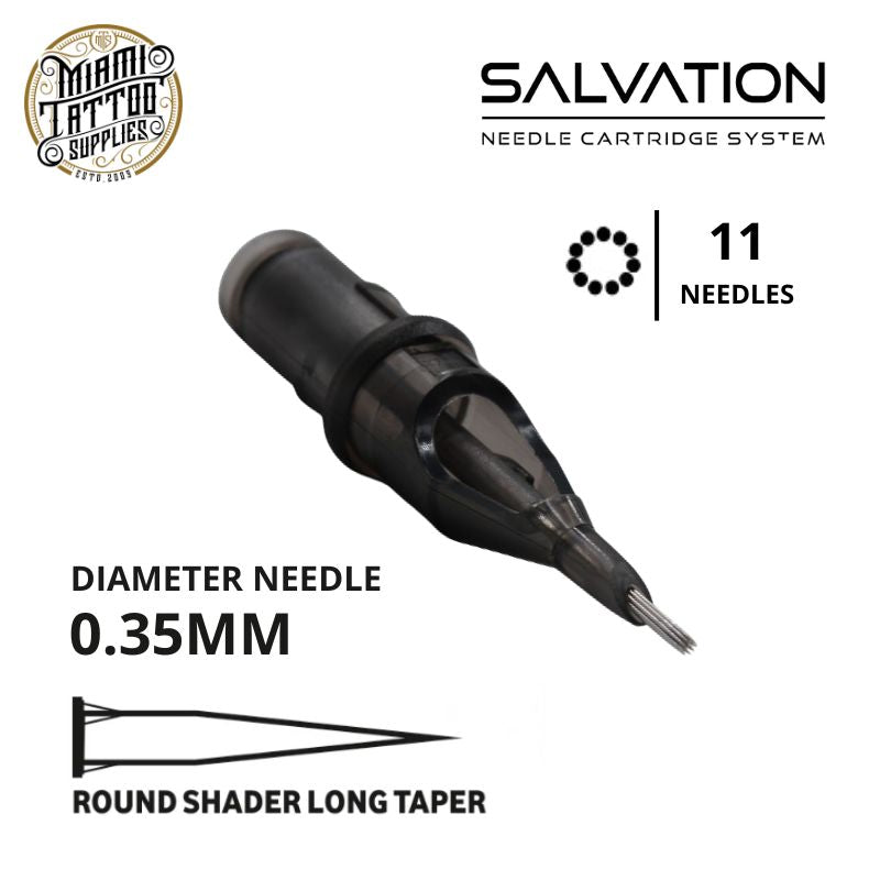 Salvation Cartridge Tattoo Needles 11RS - #12 Diameter - Long Taper