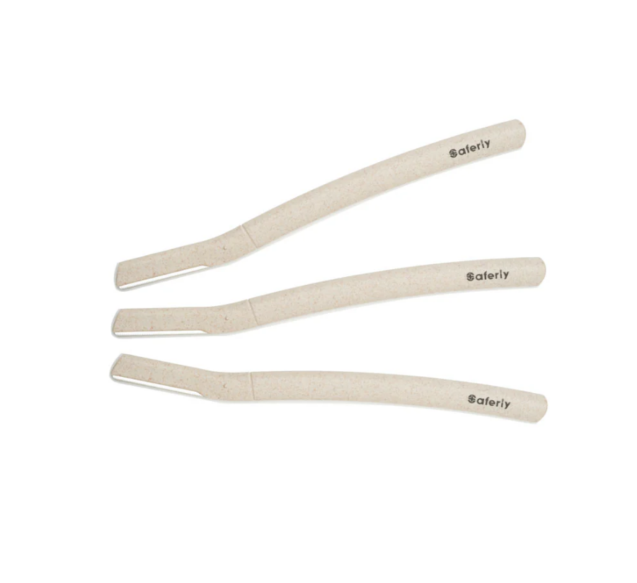 Saferly Biodegradable Eyebrow Razors - Box of 3