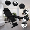 Cama de masaje estacionaria para tatuajes con taburete gratuito, color negro