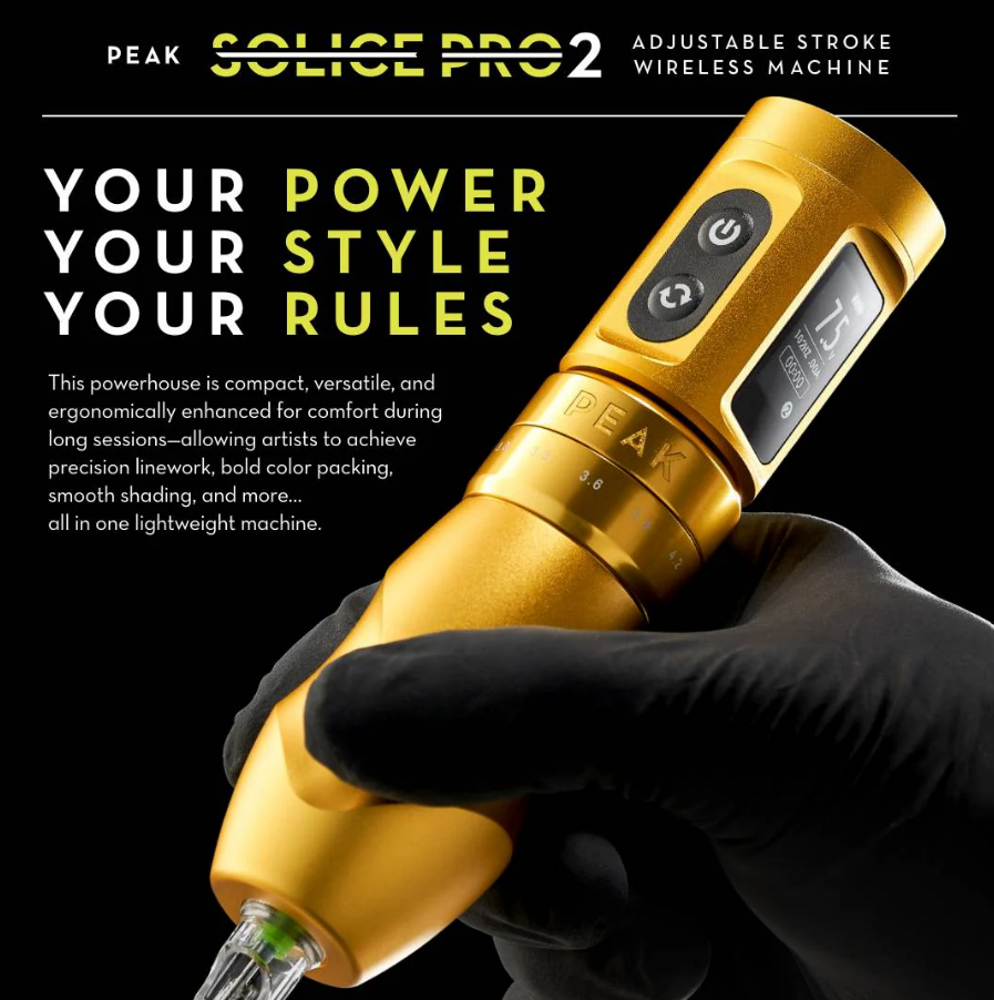 Tattoo Kit | Peak Solice Pro II Adjustable Wireless Power Pen Set