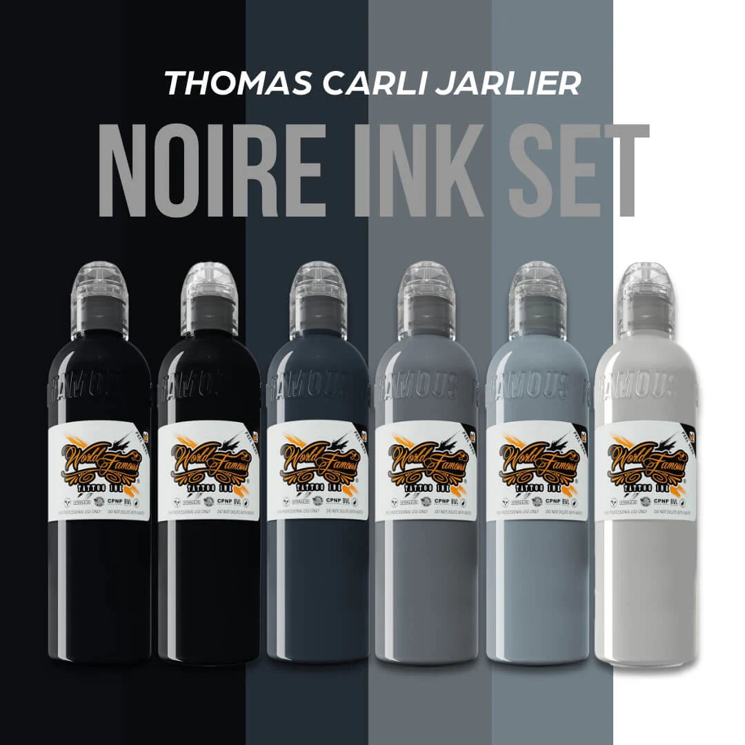World Famous Tattoo Ink - Thomas Carli Jarlier Noire Ink Set