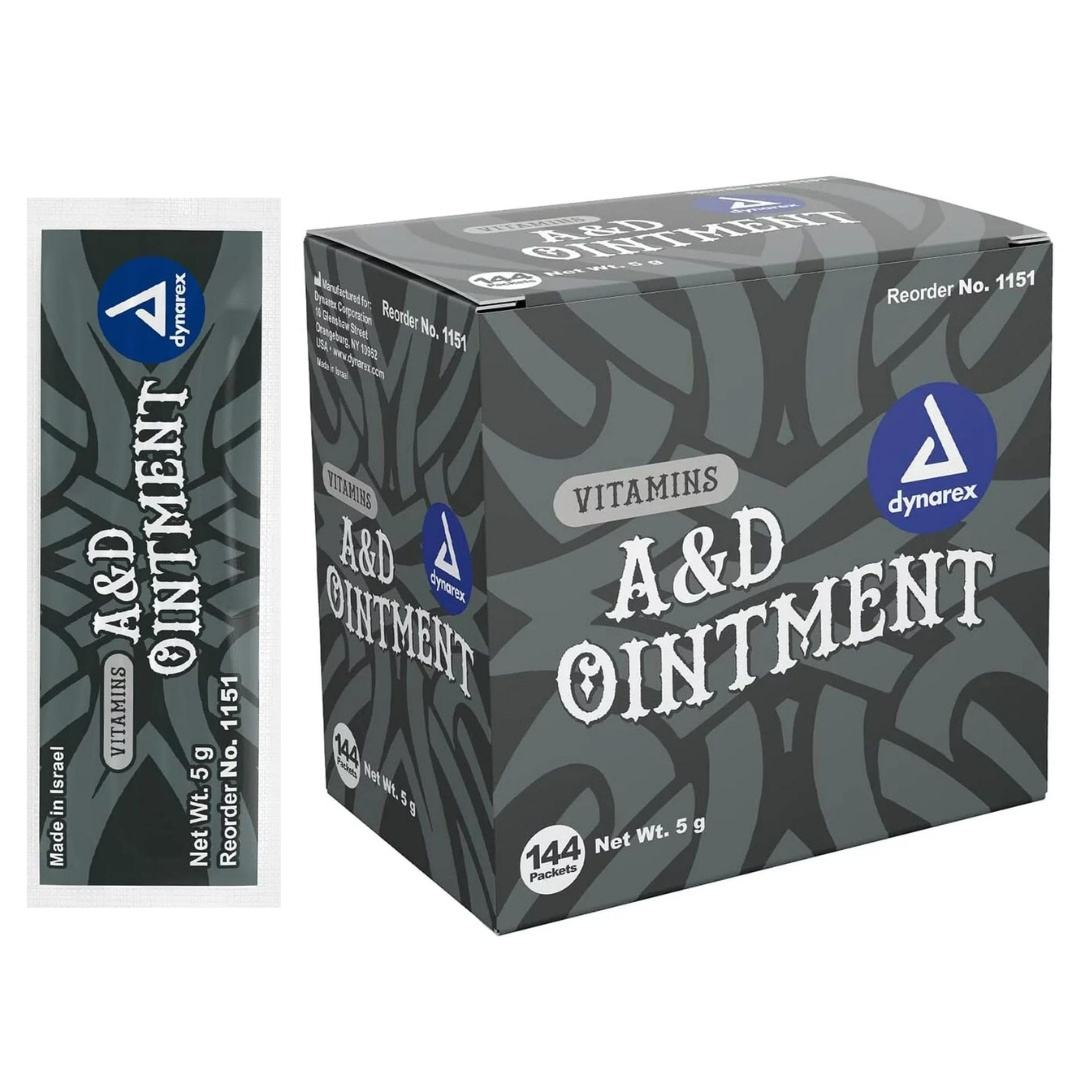 Dynarex Vitamins A&D Ointment w/out Lanolin - 5 Grams Foil Pack (144pcs)