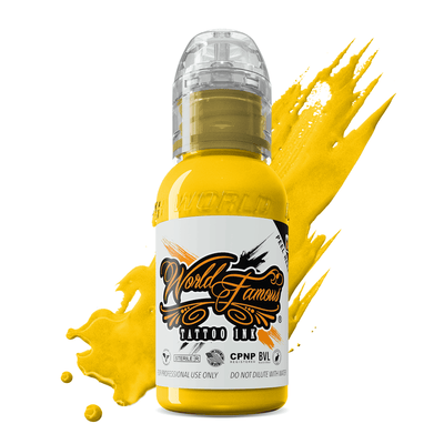 World Famous Tattoo Ink - Straight Yellow 1oz