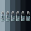 World Famous Tattoo Ink - A.D. Pancho Pastel Greys Set of 6 Bottles