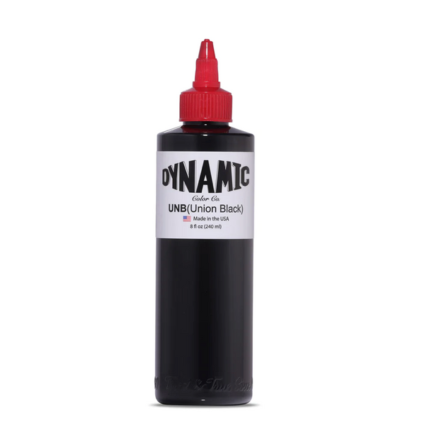 Tinta de tatuaje negra Dynamic Union - Botella de 8 oz 