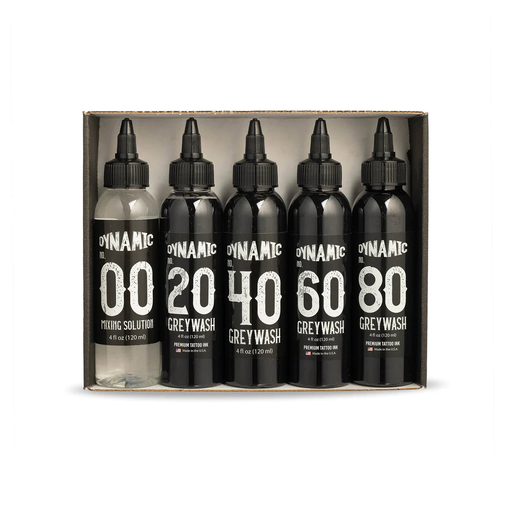 Dynamic Greywash Tattoo Ink Set 4 Bottles