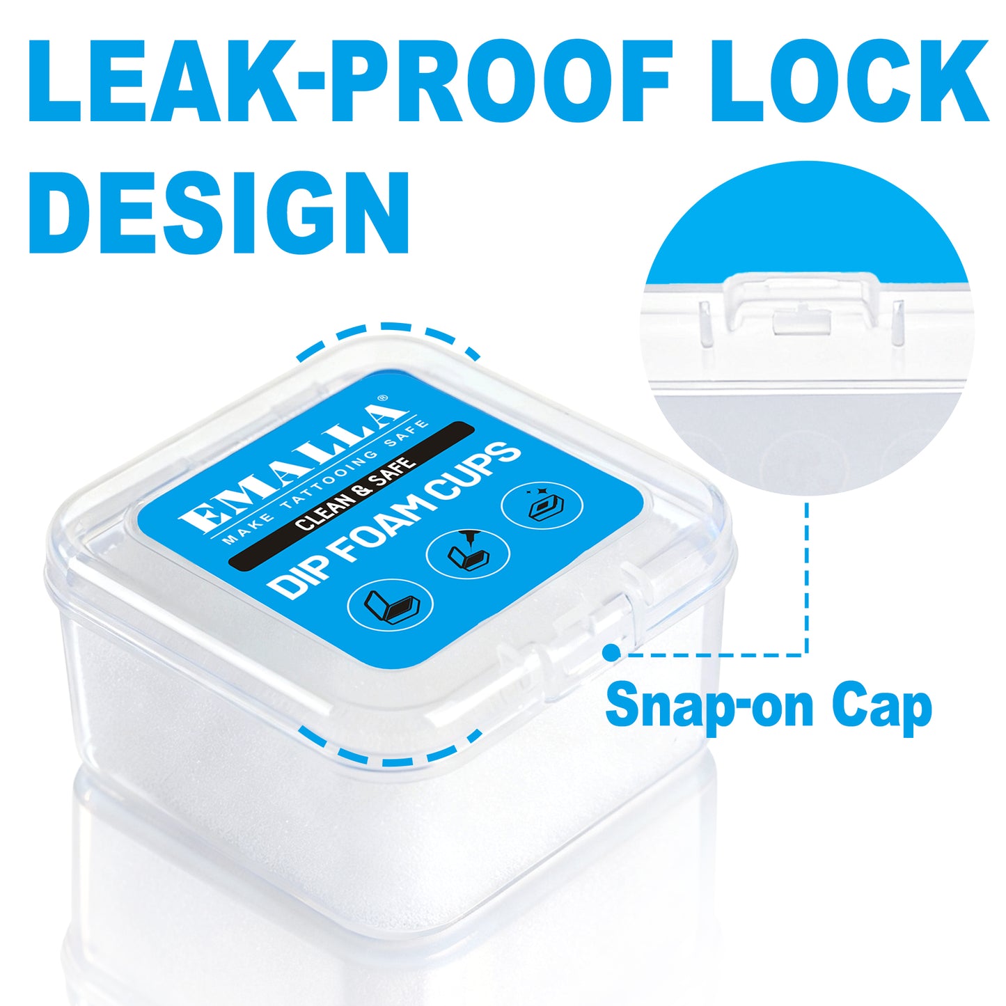 EMALLA Tattoo Dip Foam Cups (20pcs)