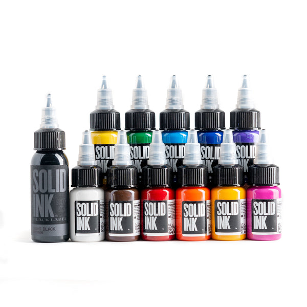 Tinta sólida: mini juego de viaje, 11 botellas, 0,5 oz