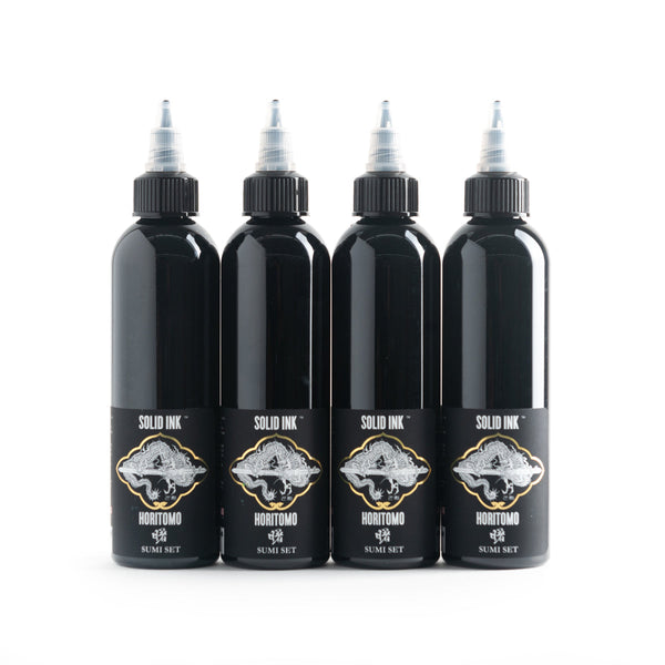 Tinta sólida - Horitomo 4 botellas Sumi Set 2 oz