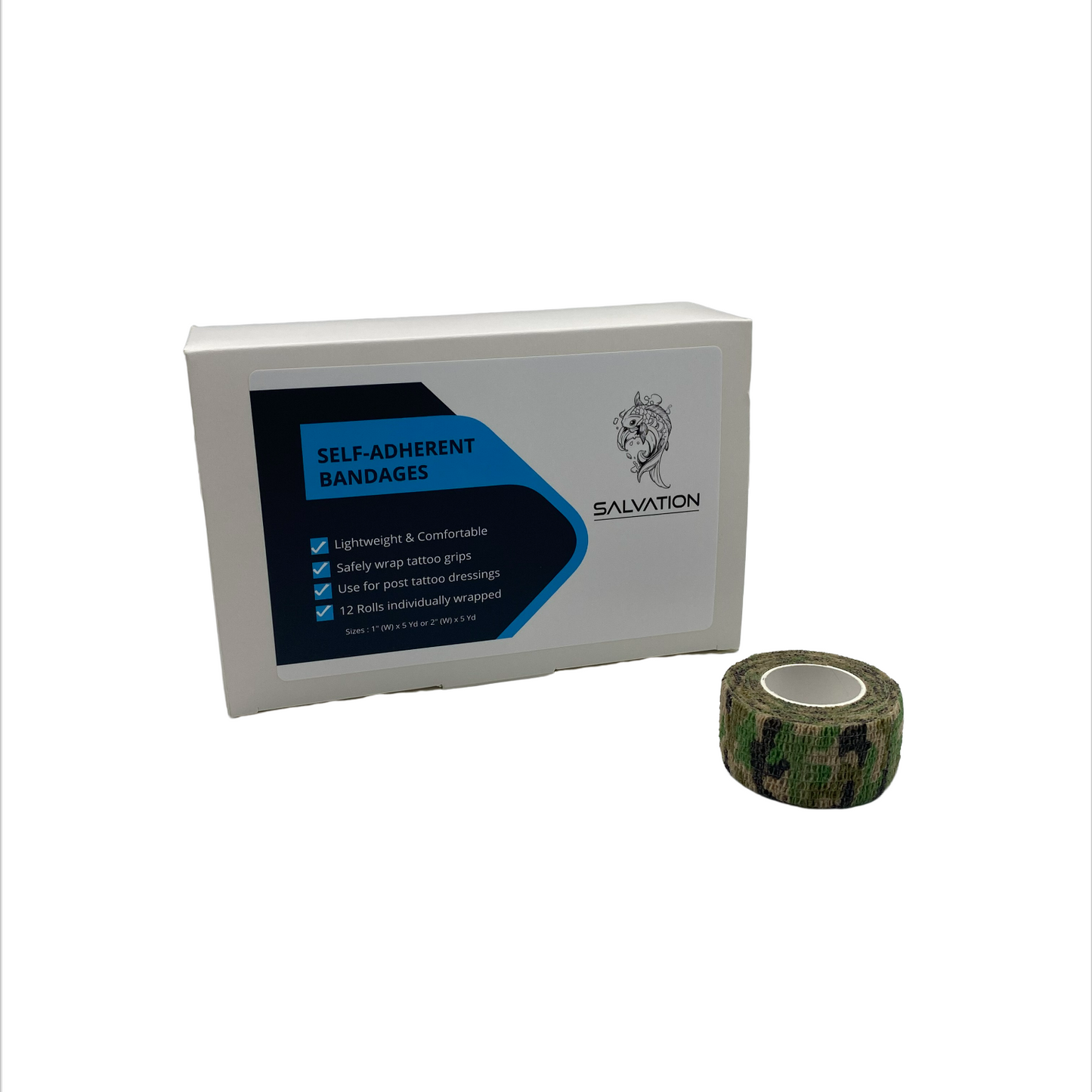 Salvation Medical Self-Adhesive Bandage Wraps - Case of 12